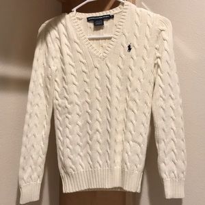 Ralph Lauren Cream Cable Knit Sweater